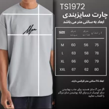 تی شرت اورسایز آستین کوتاه مردانه نوزده نودیک مدل TS1972 G