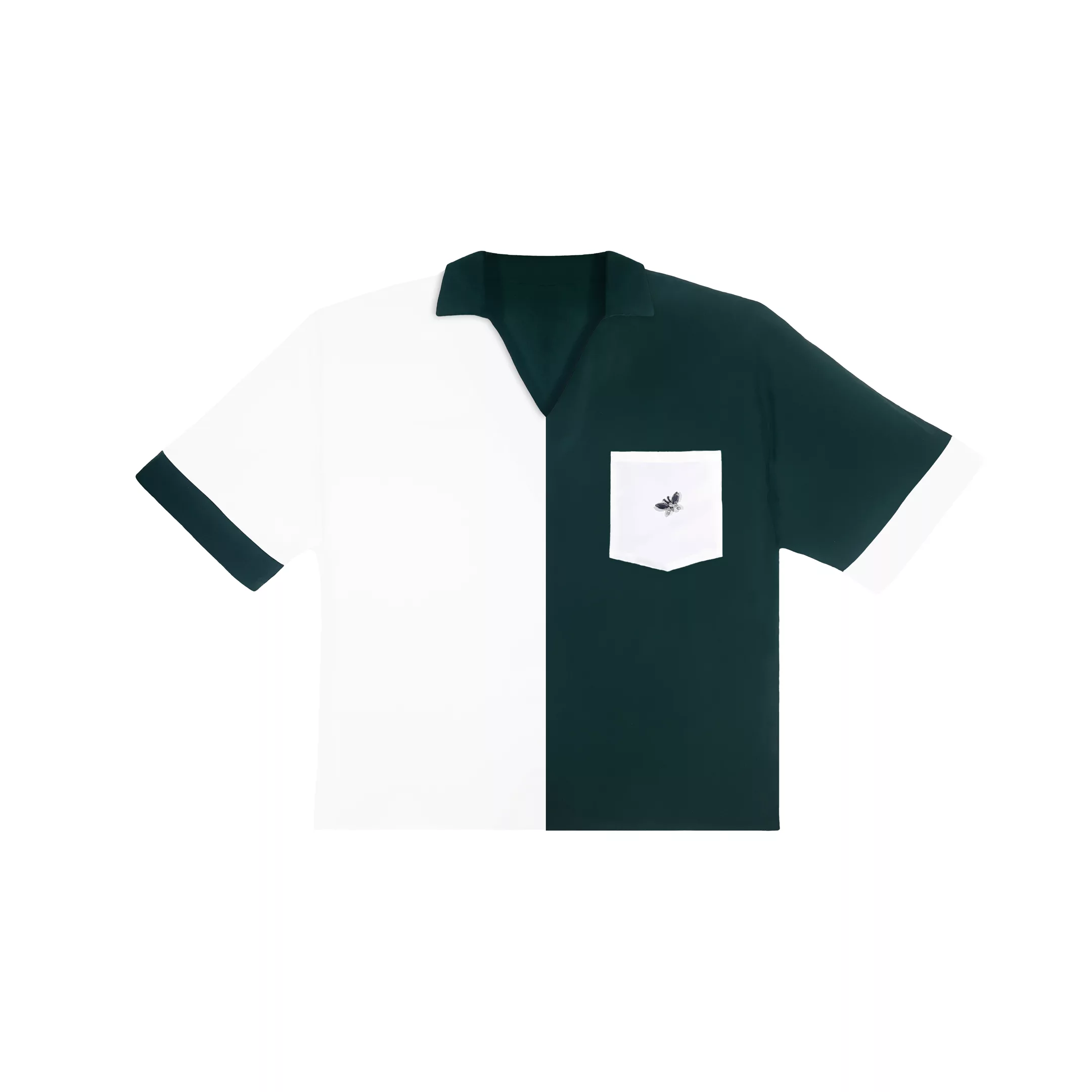 بلوز آستین سه ربع زنانه مدل پروانه ای رنگ سفید سبز