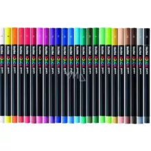 مداد شمعی 24 رنگ یونی بال مدل posca pastel