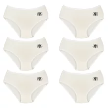 شورت زنانه برهان تن پوش مدل اسلیپ 03 بسته  6 عددی رنگ سفید