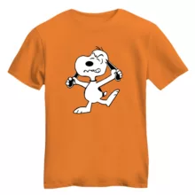 تی شرت آستین کوتاه زنانه مدل اسنوپی کد ۲۲ رنگ نارنجی