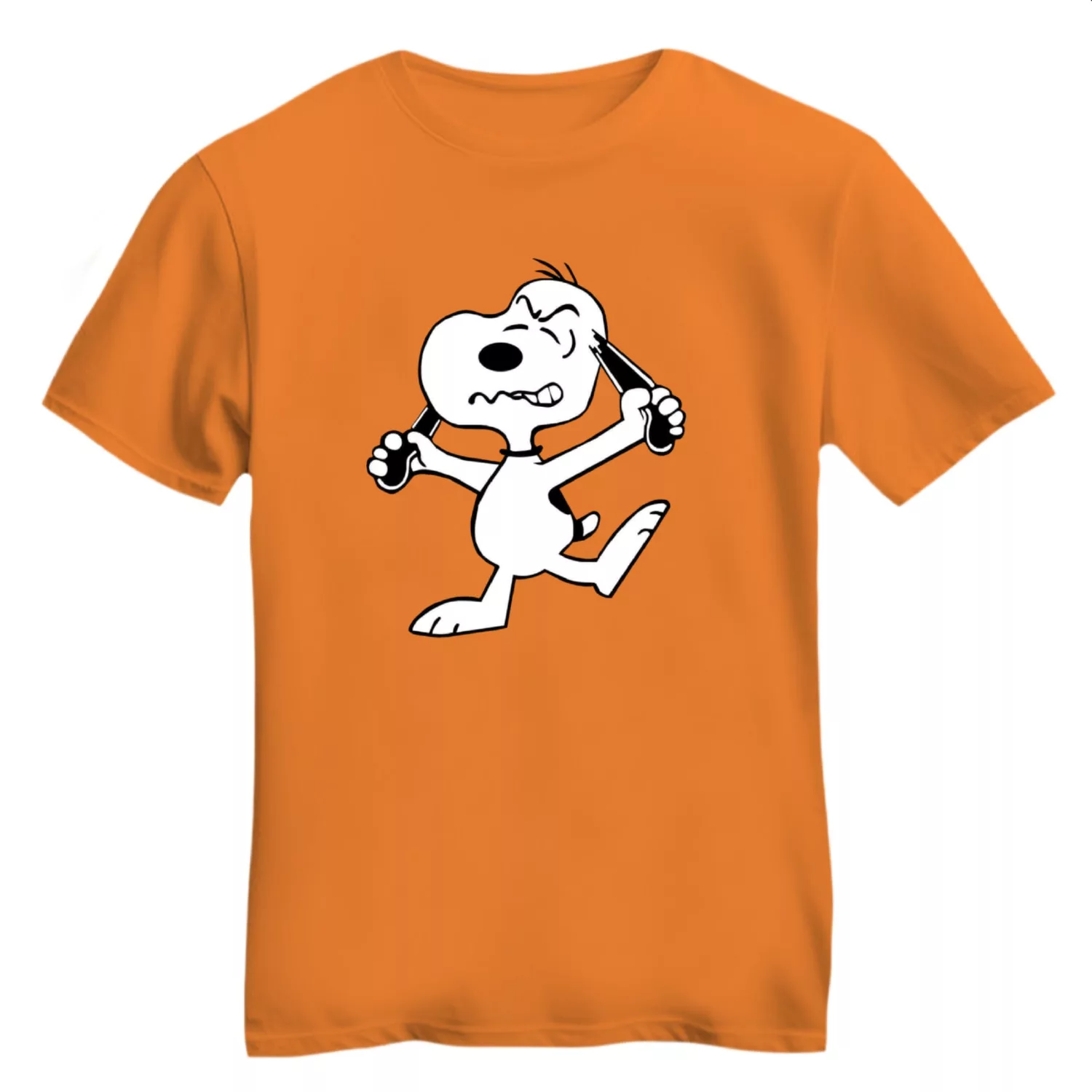 تی شرت آستین کوتاه زنانه مدل اسنوپی کد ۲۲ رنگ نارنجی