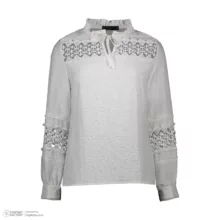 بلوز آستین بلند زنانه برنس مدل 2432 رنگ سفید