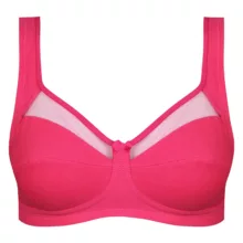 سوتین زنانه اما مدل بدون فنر کد 4928-4100 رنگ سرخابی