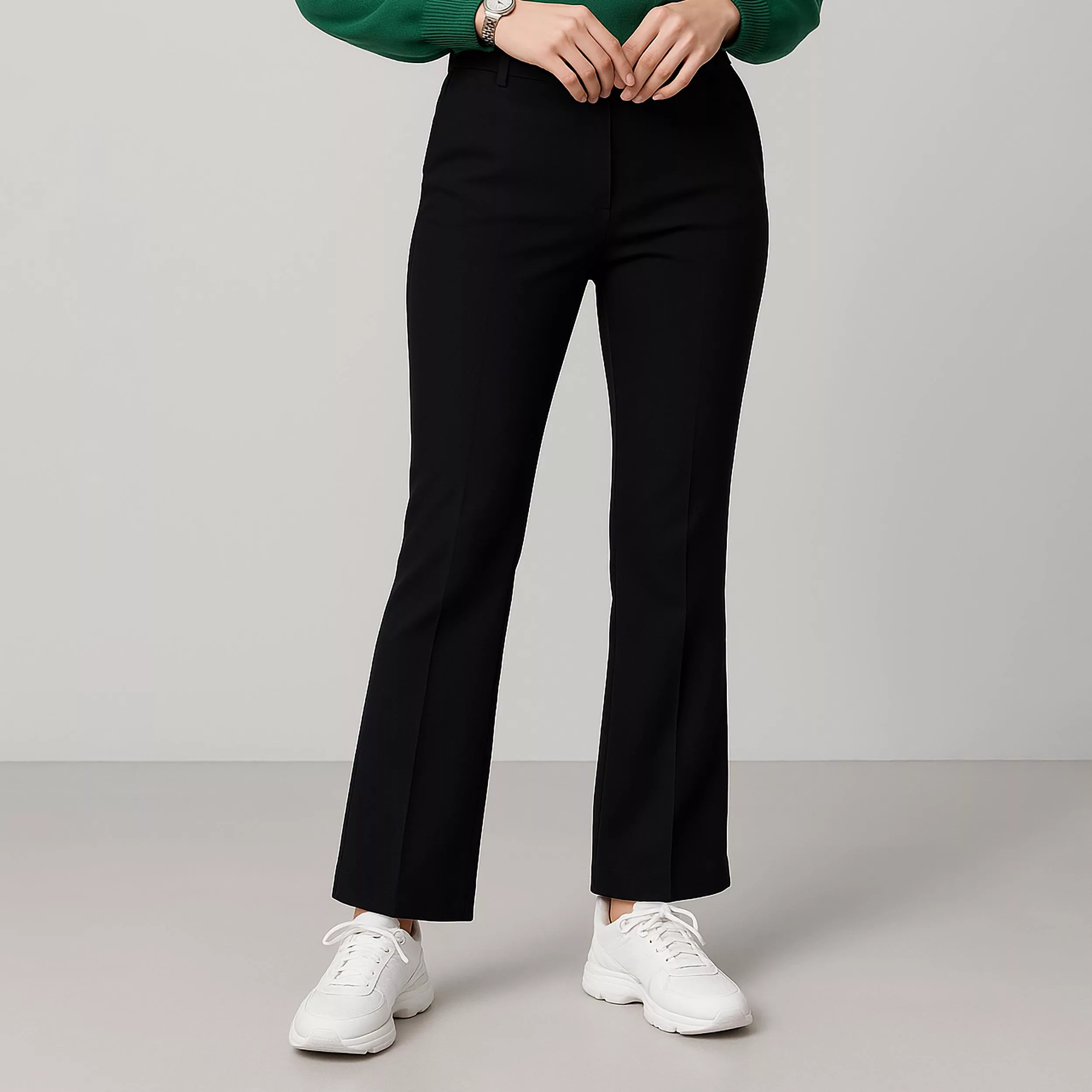 شلوار دم پا گشاد زنانه السانا مدل کارچیلا کد 224701 رنگ مشکی