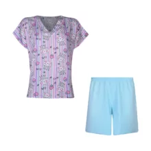 ست تی شرت و شلوارک زنانه افراتین مدل گربه ملکه کد 6576