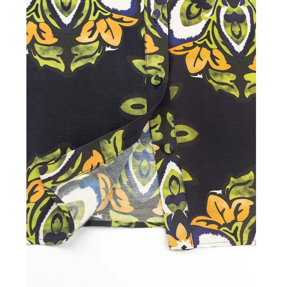 شومیز آستین سه ربع یقه گرد زنانه مدل SB-SS-307348 رنگ مشکی