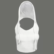 کراپ‌تاپ کلاه دار زنانه ماییلدا مدل 5260-259 رنگ سفید