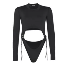 بادی آستین بلند زنانه لوسیفر مدل W23257