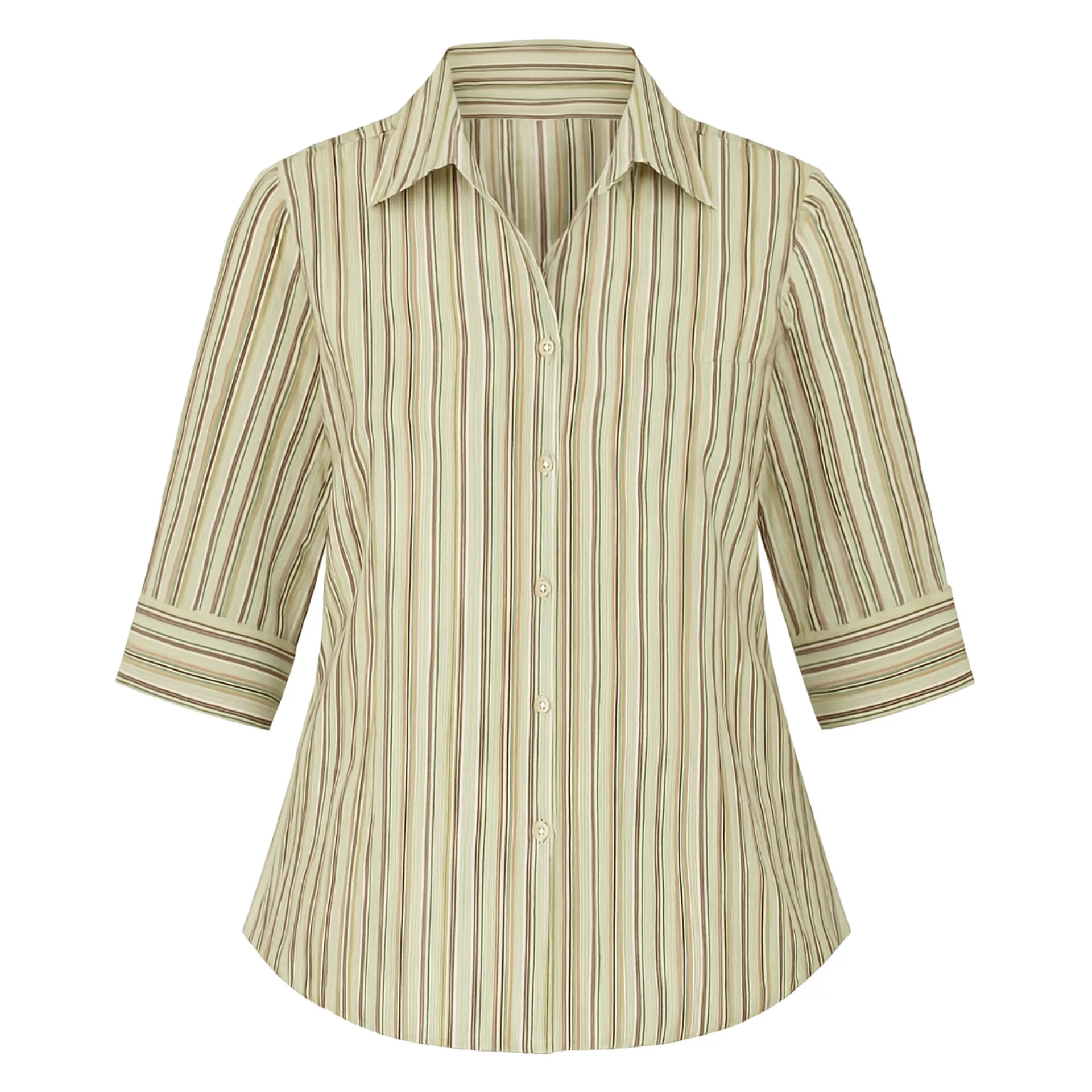 شومیز آستین سه ربع یقه برگردان زنانه کد 28114