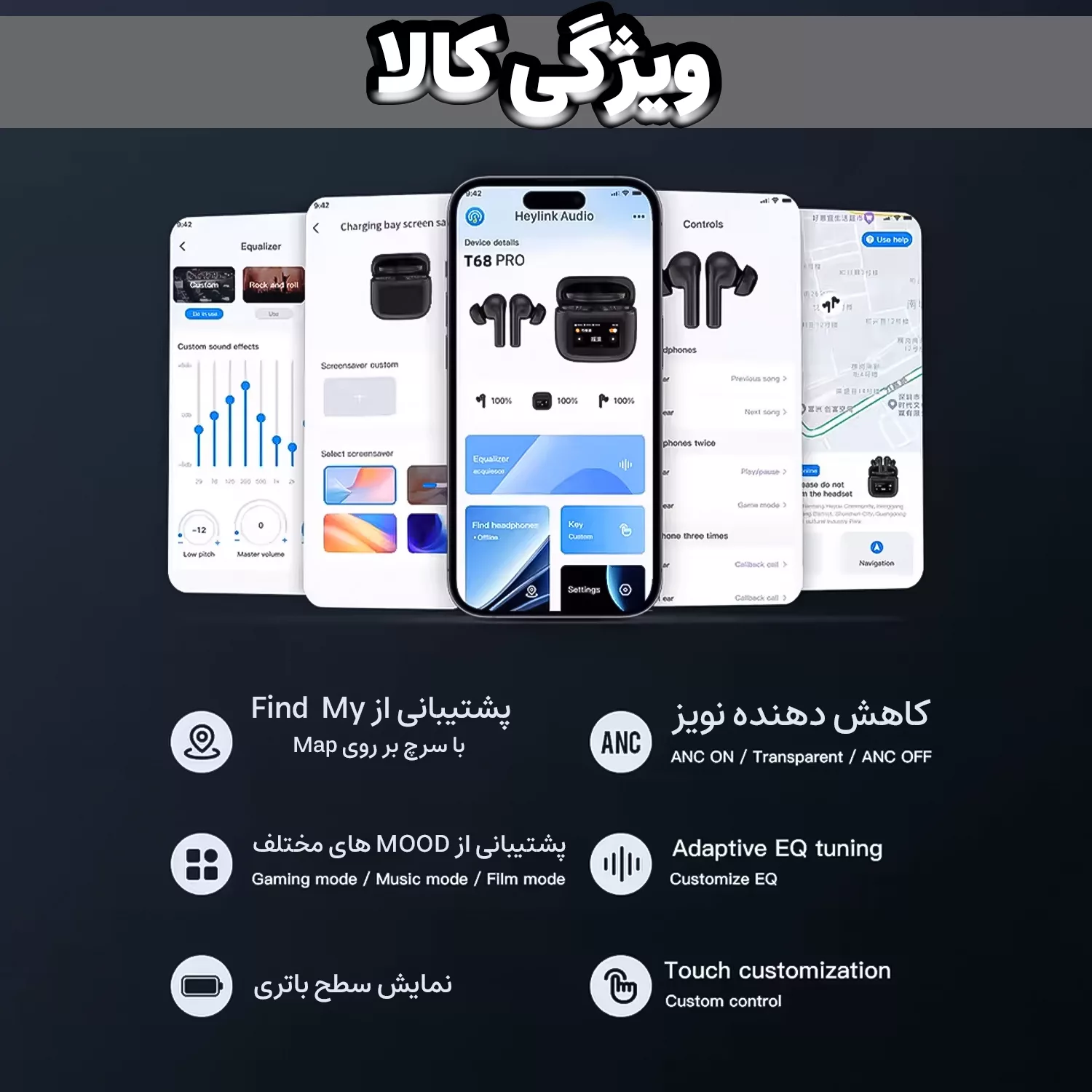 هدفون بلوتوثی لوکسار مدل T68 Pro