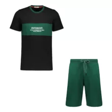 ست تی شرت و شلوارک مردانه مادر مدل Harry رنگ سبز