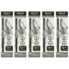 مداد مشکی آریا مدل 3001 بسته 5 عددی