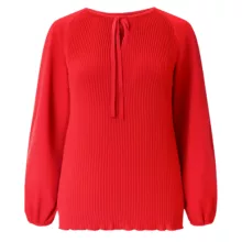 بلوز آستین بلند یقه گرد زنانه مدل پلیسه ریز