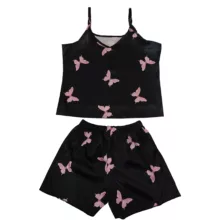 لباس خواب زنانه مدل نیروانا کد 085555 طرح پروانه