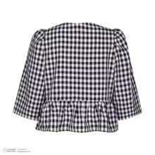 شومیز آستین سه ربع یقه گرد زنانه مدل دایا 020 رنگ مشکی