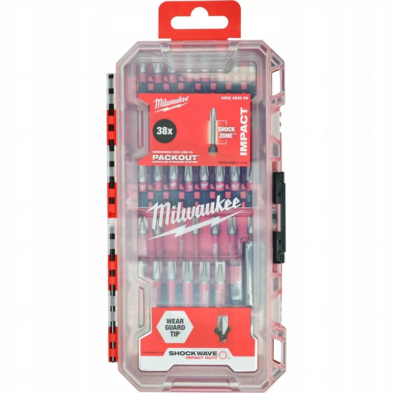 سری پیچ گوشتی میلواکی مدل SHOCKWAVE بسته 38 عددی