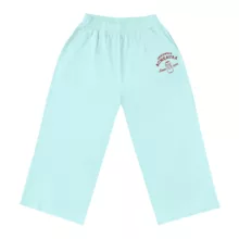 شلوارک راحتی زنانه مدل گل دوزی رنگ آبی روشن