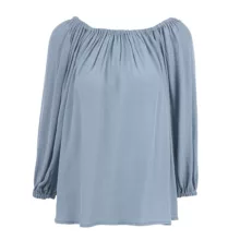 بلوز آستین بلند زنانه سرژه مدل 204640  رنگ آبی