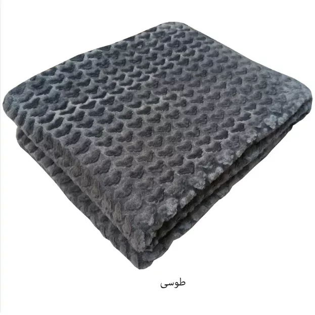 پتو مسافرتی گلبافت مدل ژله ای طرح قلب سایز 210x145 سانتی متر