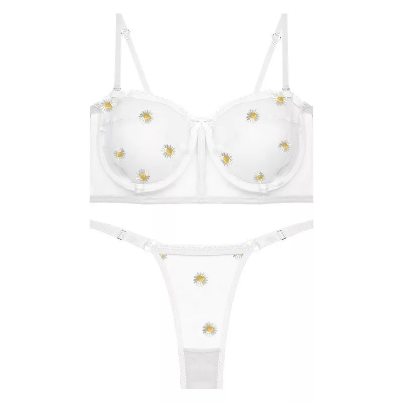 ست شورت و سوتین زنانه مکسوریا مدل توری شیشه ای بابونه کد 14201