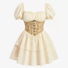 پیراهن یقه باز زنانه مدل عروسکی