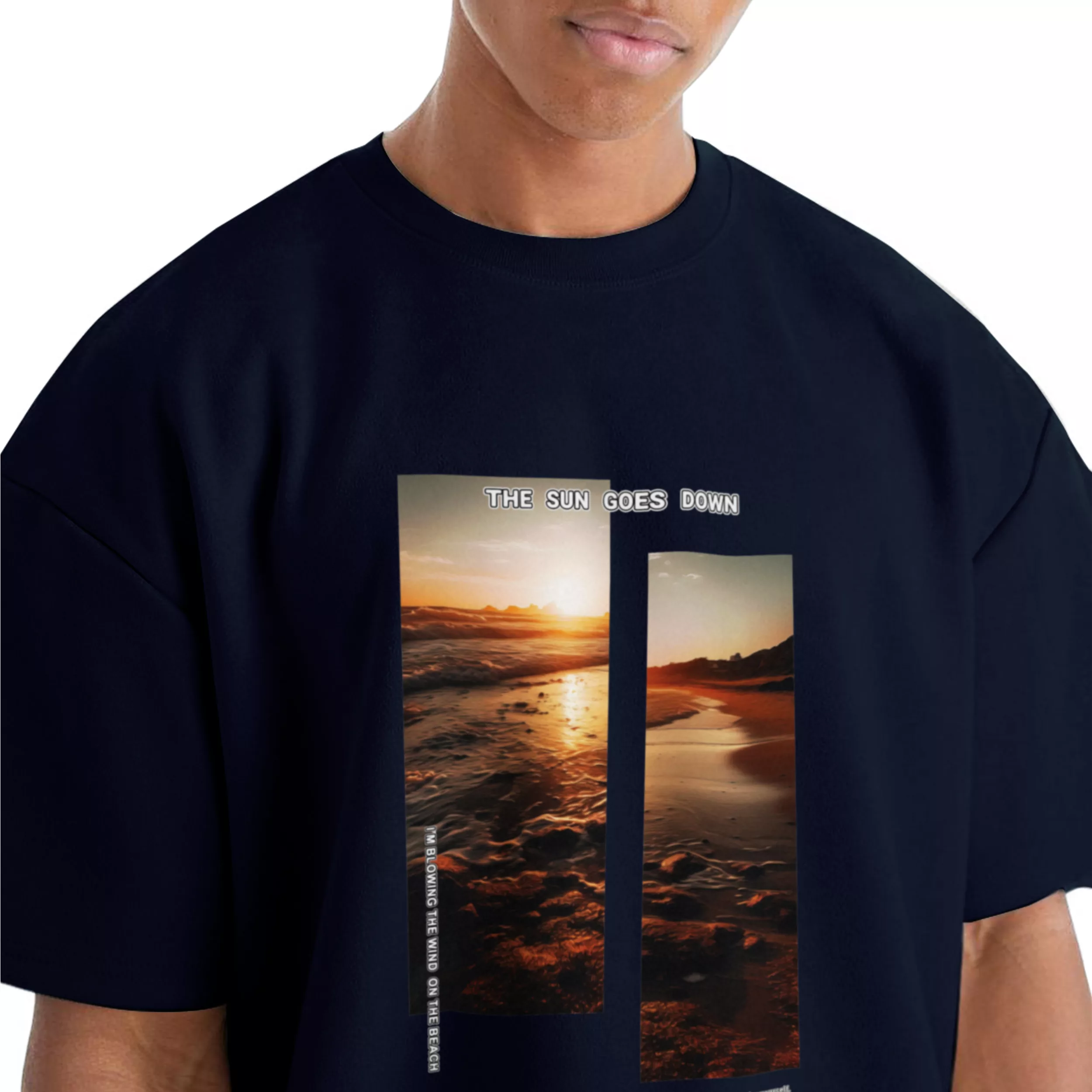 تی شرت اورسایز مردانه نوزده نودیک مدل TS1978 NB