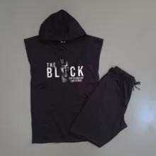 ست تاپ و شلوارک مردانه مدل 14020921a رنگ مشکی