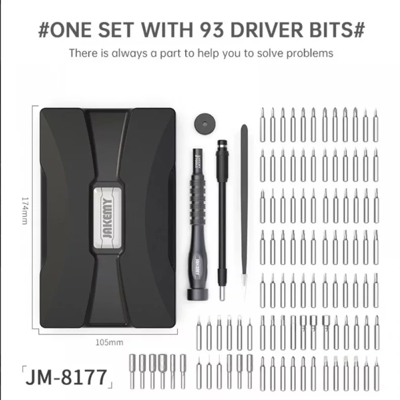 سری پیچ گوشتی جاک می مدل JM-8177 بسته 106 عددی