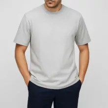 تی شرت آستین کوتاه مردانه ایزی دو مدل 0177 رنگ طوسی روشن