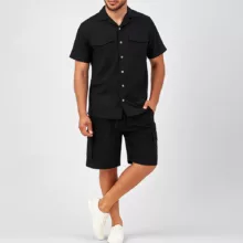 ست پیراهن و شلوارک مردانه کانتکس مدل 249016602 رنگ مشکی