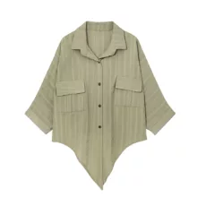 شومیز آستین بلند یقه انگلیسی زنانه مدل کوک دوزی