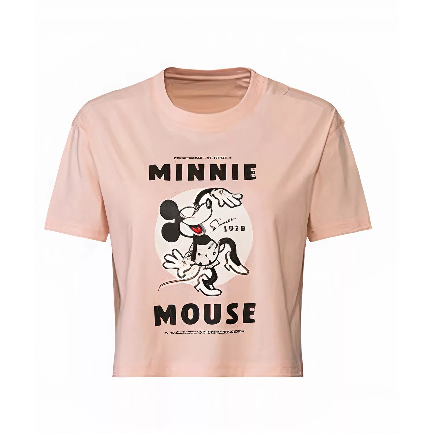 کراپ تیشرت آستین کوتاه زنانه دیزنی مدل minnie