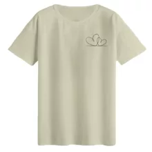 تی‌شرت لانگ آستین کوتاه زنانه مدل دوقلب مشکی رنگ کرم