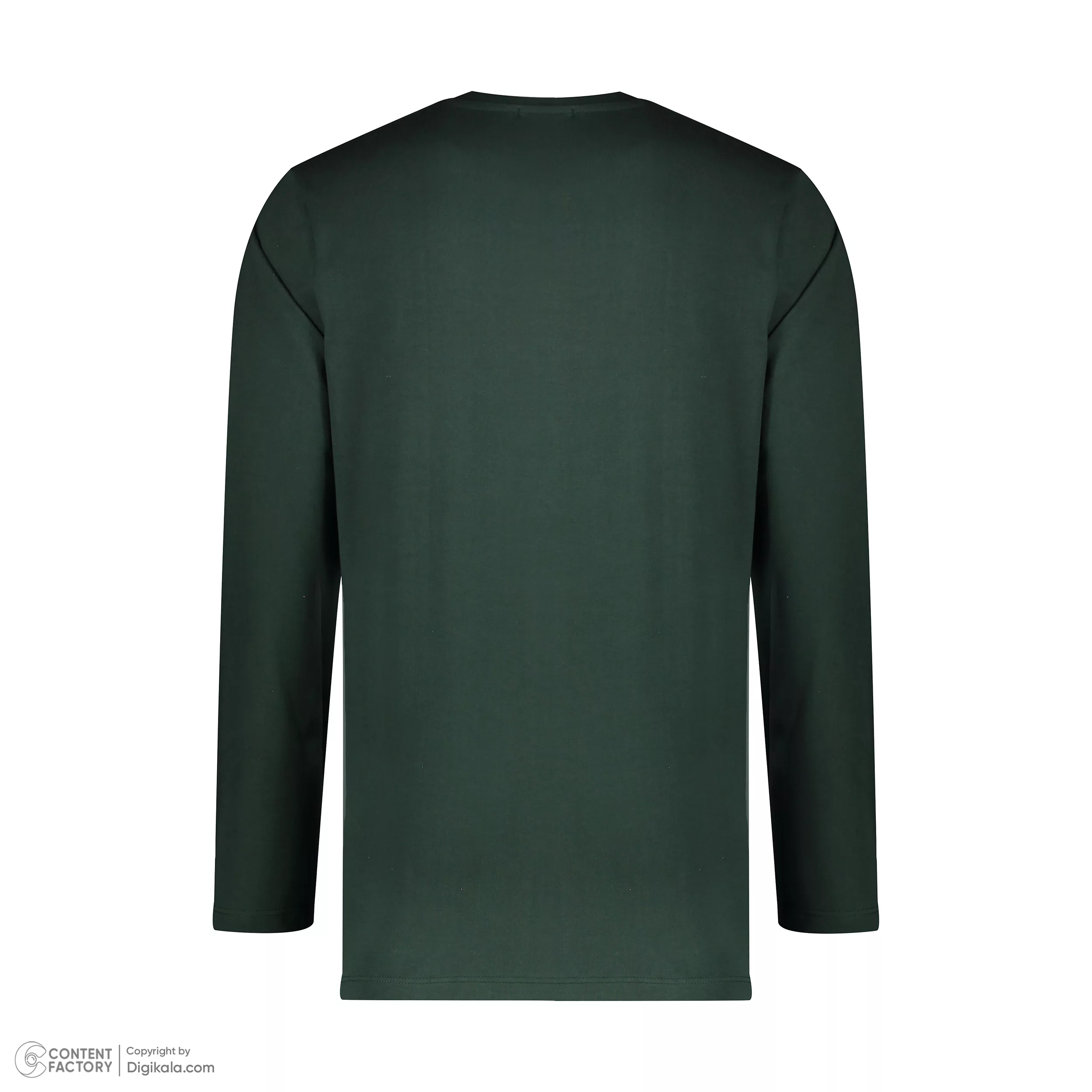 تی شرت آستین بلند مردانه باینت مدل 513-20 رنگ سبز تیره
