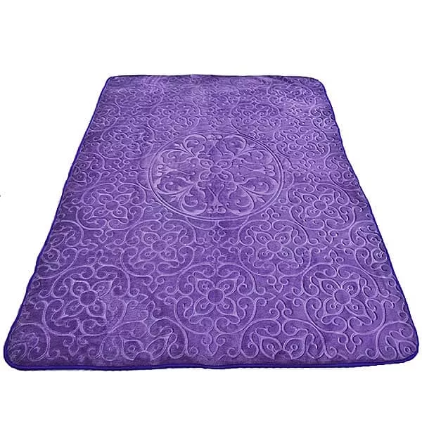 پتو گلبافت مدل گلبرجسته يك نفره سايز 160x220سانتی متر