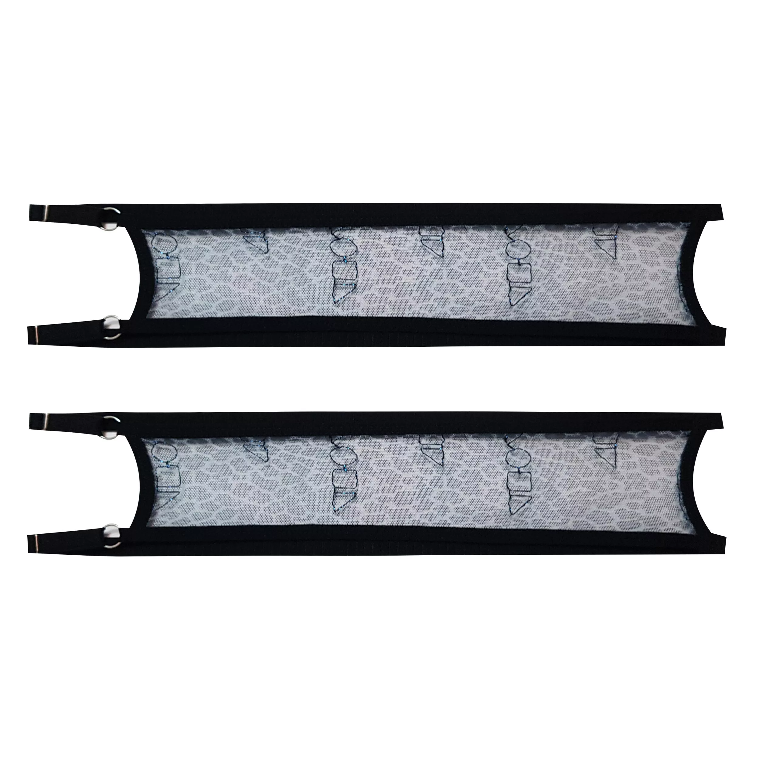 ست شورت و سوتین زنانه برتا مدل فنردار پلنگی کد 5104-4041-BLL رنگ آبی به همراه نگهدارنده جوراب