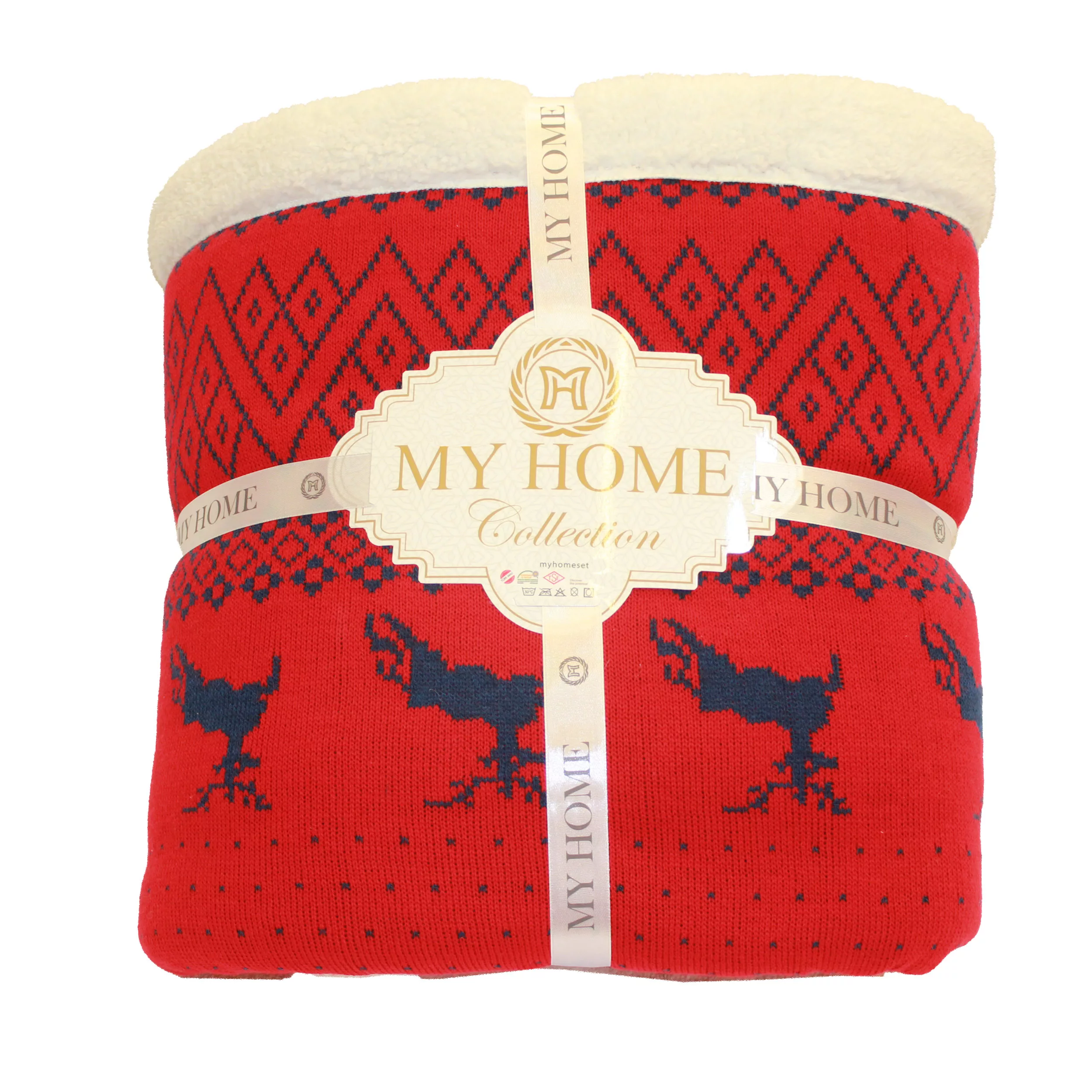 پتو مای هوم مدل بافت پشت خز دار سایز 160x210 سانتی متر