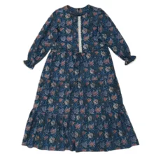 پیراهن ساحلی یقه گرد زنانه مدل باتیک هندی کد ۷۰ رنگ سبز تیره