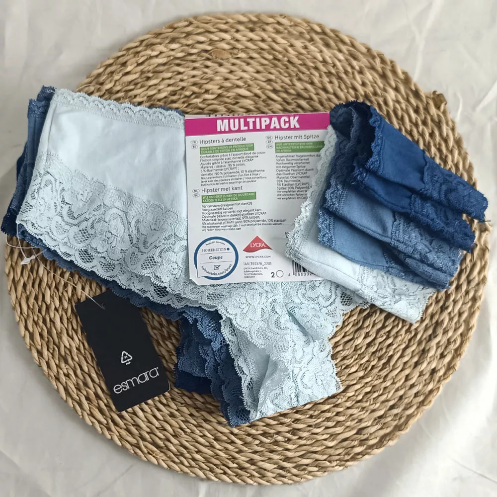 شورت زنانه اسمارا مدل هیپستر دانتل مجموعه 5 عددی