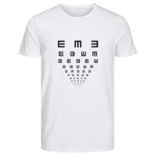 تی‌شرت آستین کوتاه زنانه مدل E چشم رنگ سفید