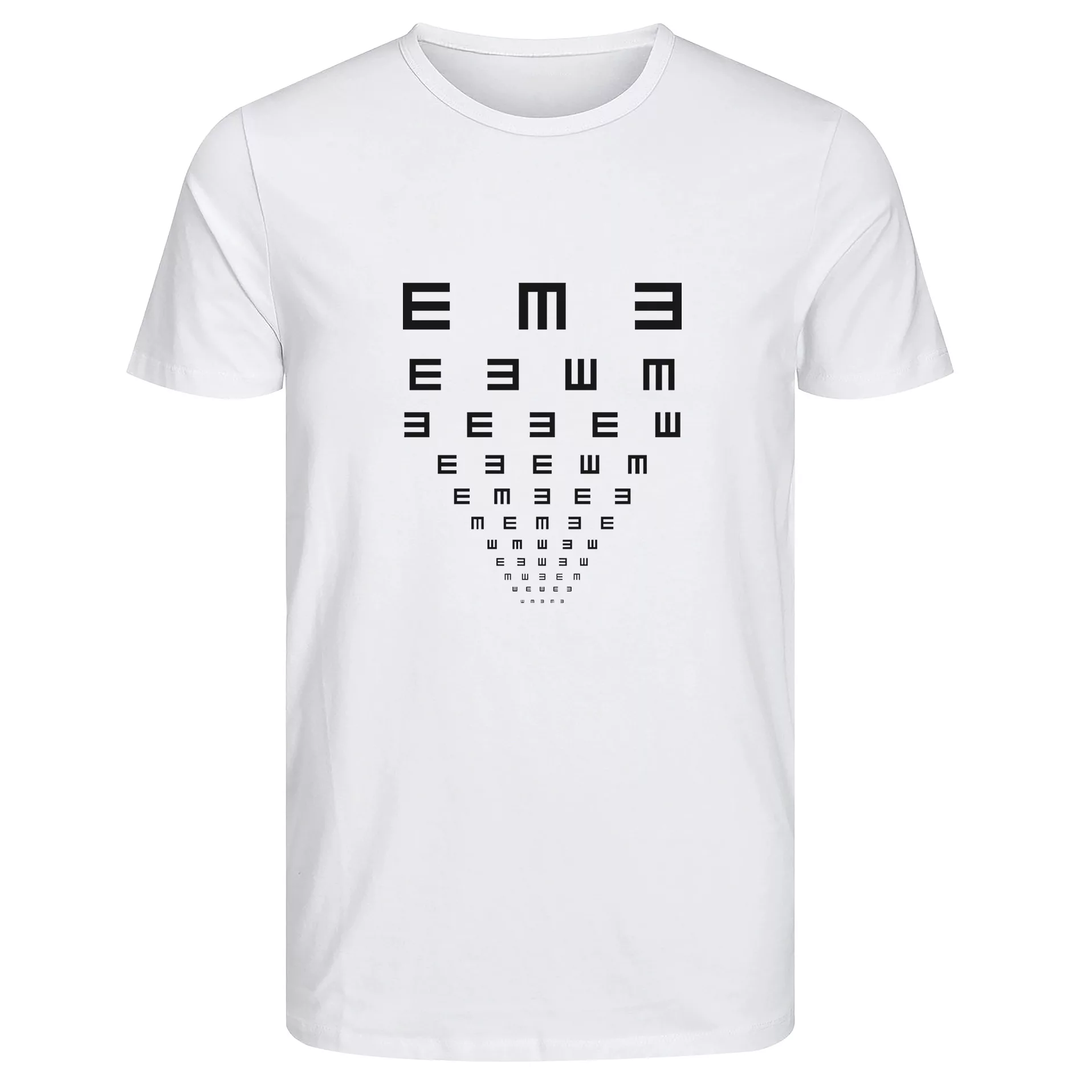 تی‌شرت آستین کوتاه زنانه مدل E چشم رنگ سفید