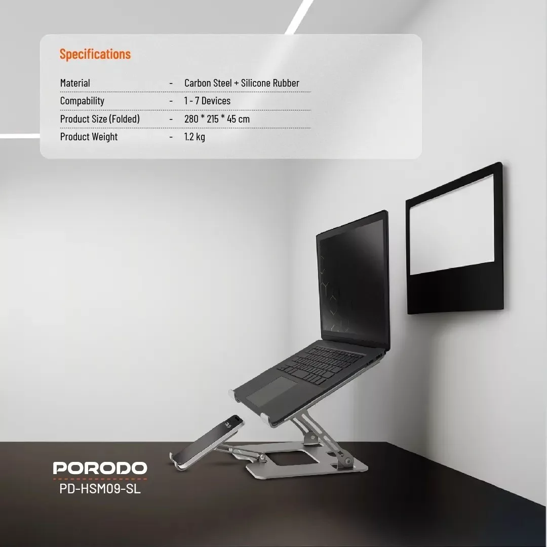 پایه نگهدارنده لپ تاپ پرودو مدل PD-HSM09-SL