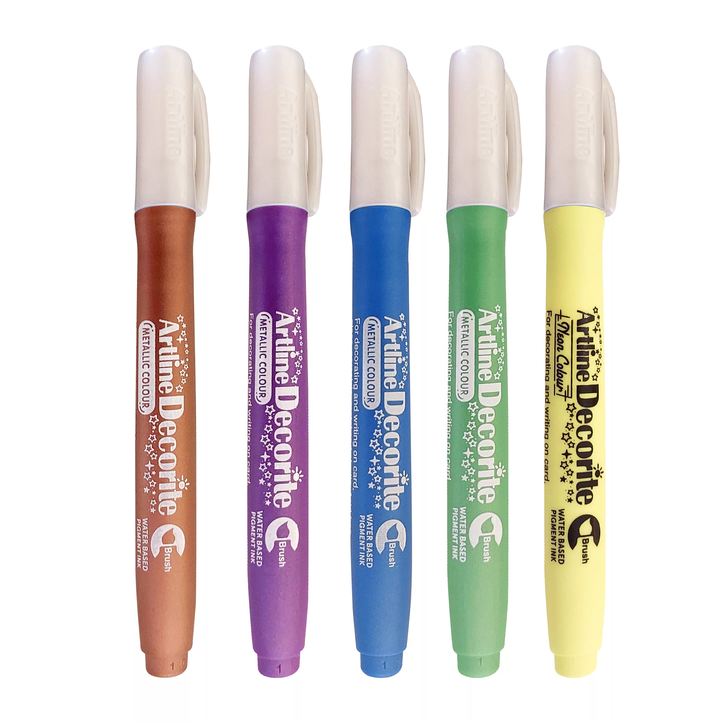 ماژیک آرت لاین مدل براش Decor کد 744 بسته ی 5 عددی