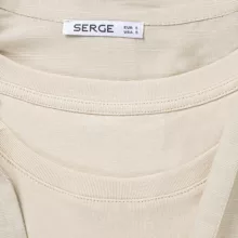 بلوز آستین بلند زنانه سرژه مدل 204646 رنگ کرم