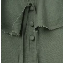 بلوز آستین تا روی شانه یقه گرد زنانه سرژه مدل 202653 رنگ سبز