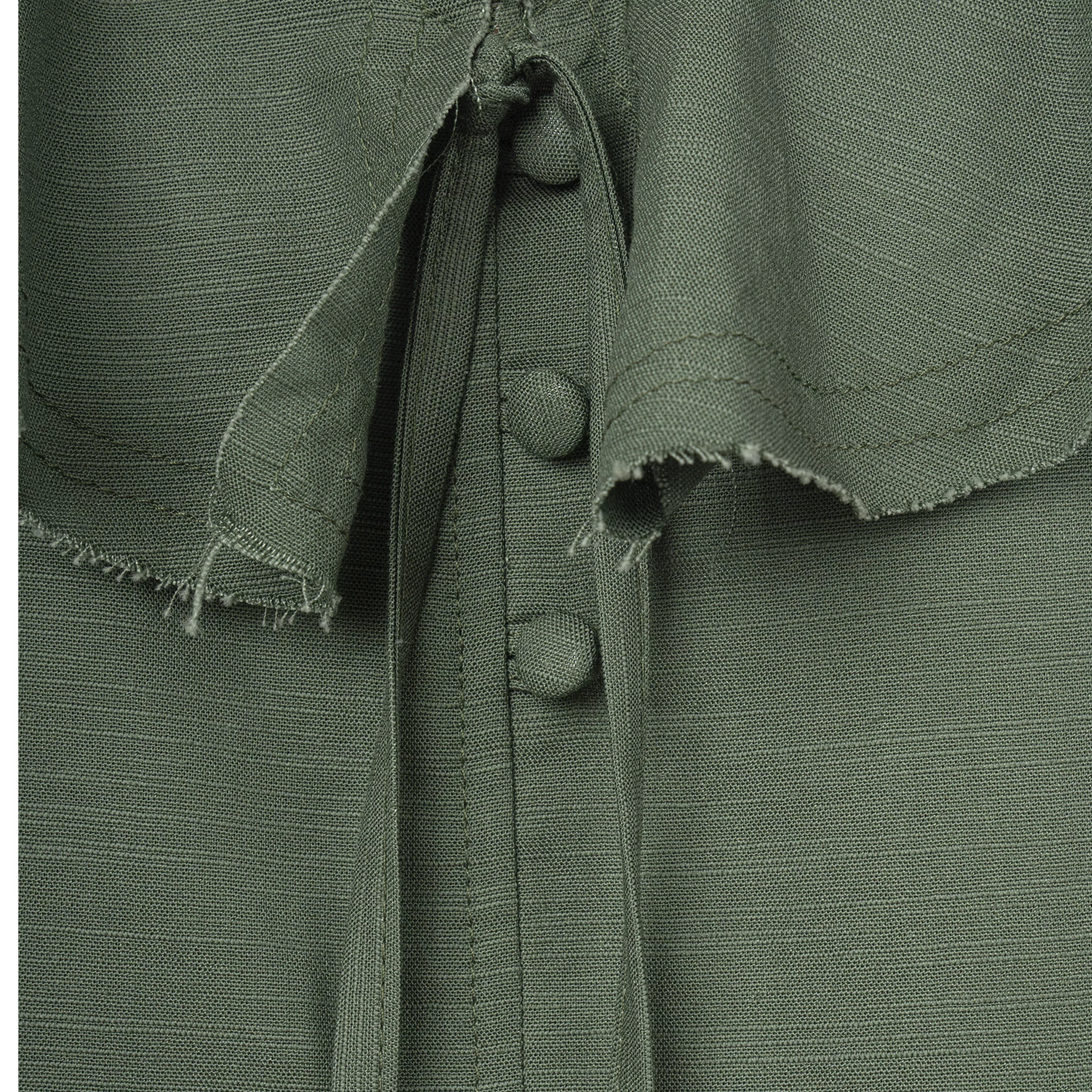 بلوز آستین تا روی شانه یقه گرد زنانه سرژه مدل 202653 رنگ سبز