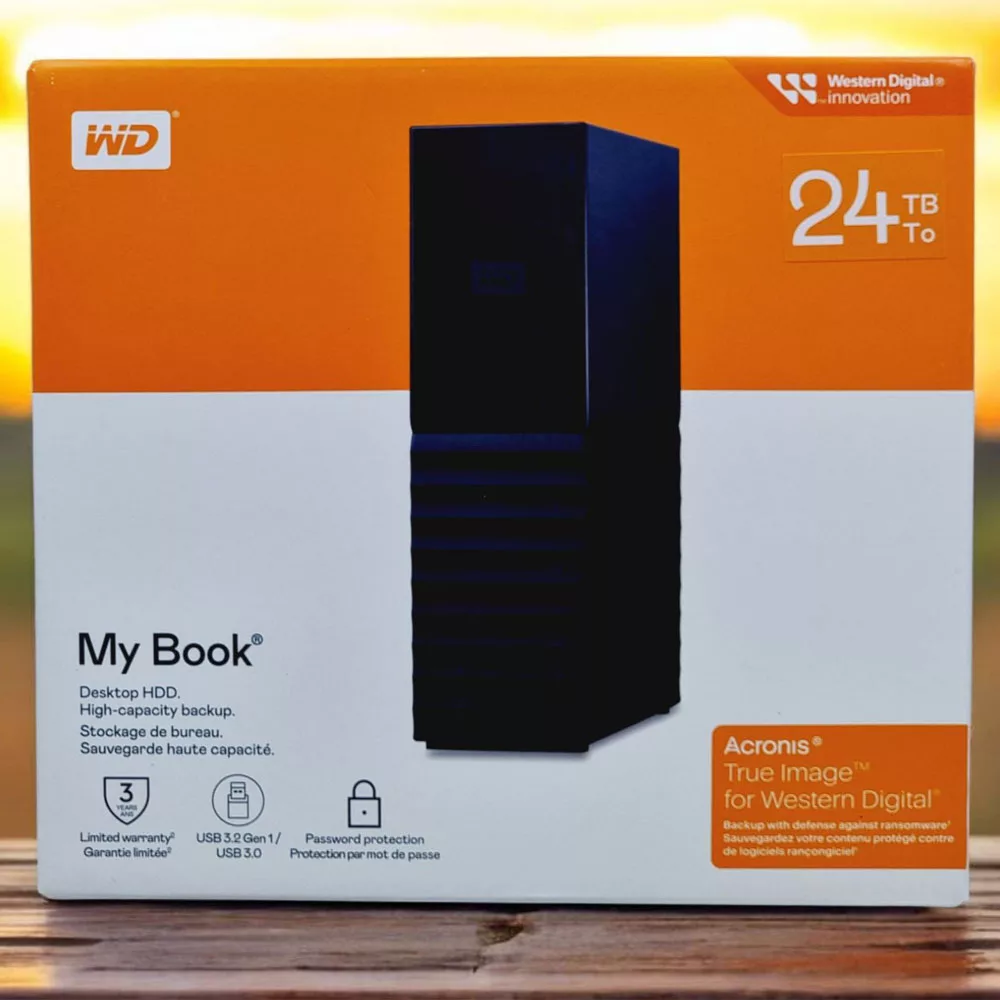 هارد اکسترنال وسترن دیجیتال مدل My Book Desktop ظرفیت 24 ترابایت دارای رابط USB Type-A 3.2