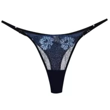 ست شورت و سوتین زنانه برتا مدل فنردار پلنگی کد 5104-4041-BLL رنگ آبی به همراه نگهدارنده جوراب