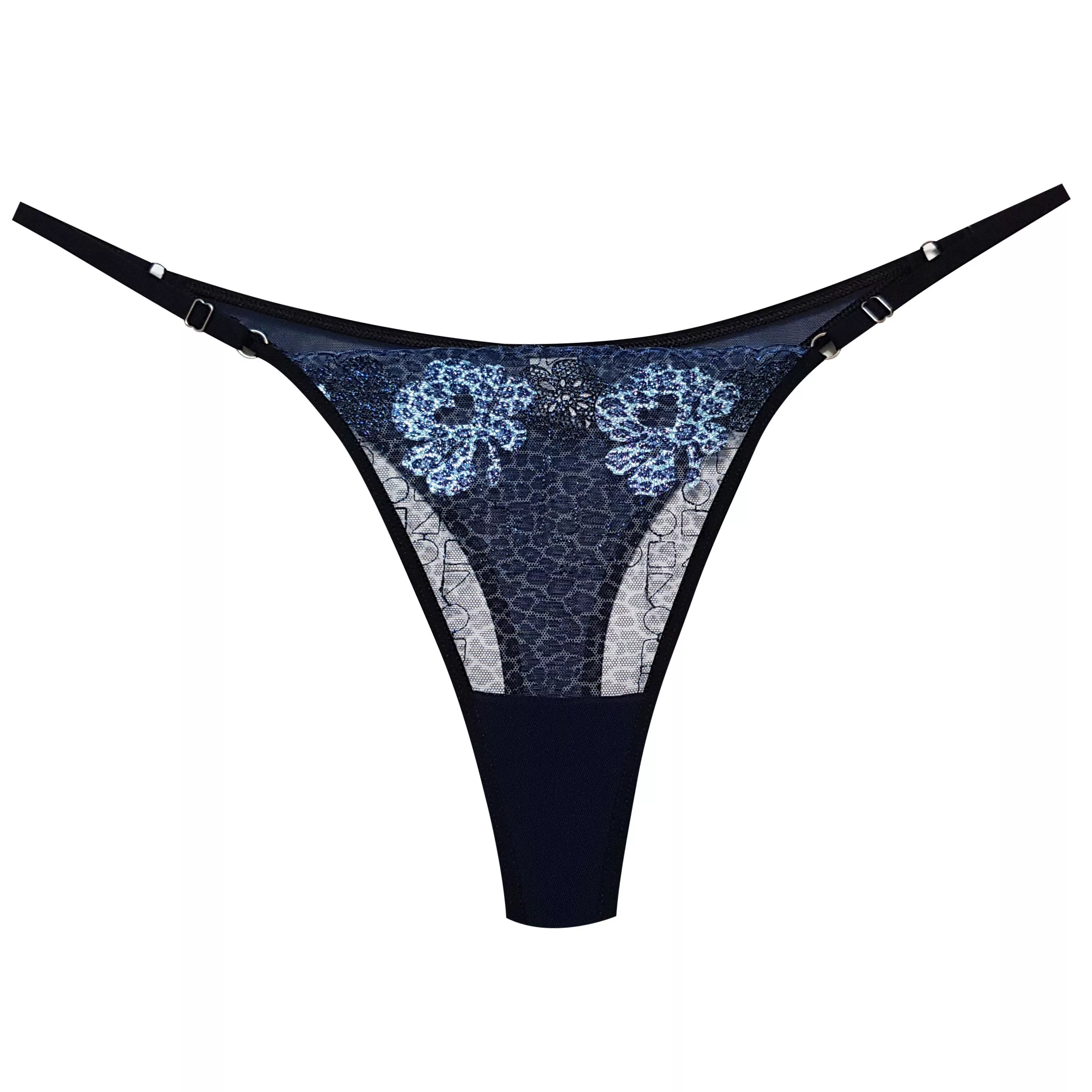 ست شورت و سوتین زنانه برتا مدل فنردار پلنگی کد 5104-4041-BLL رنگ آبی به همراه نگهدارنده جوراب